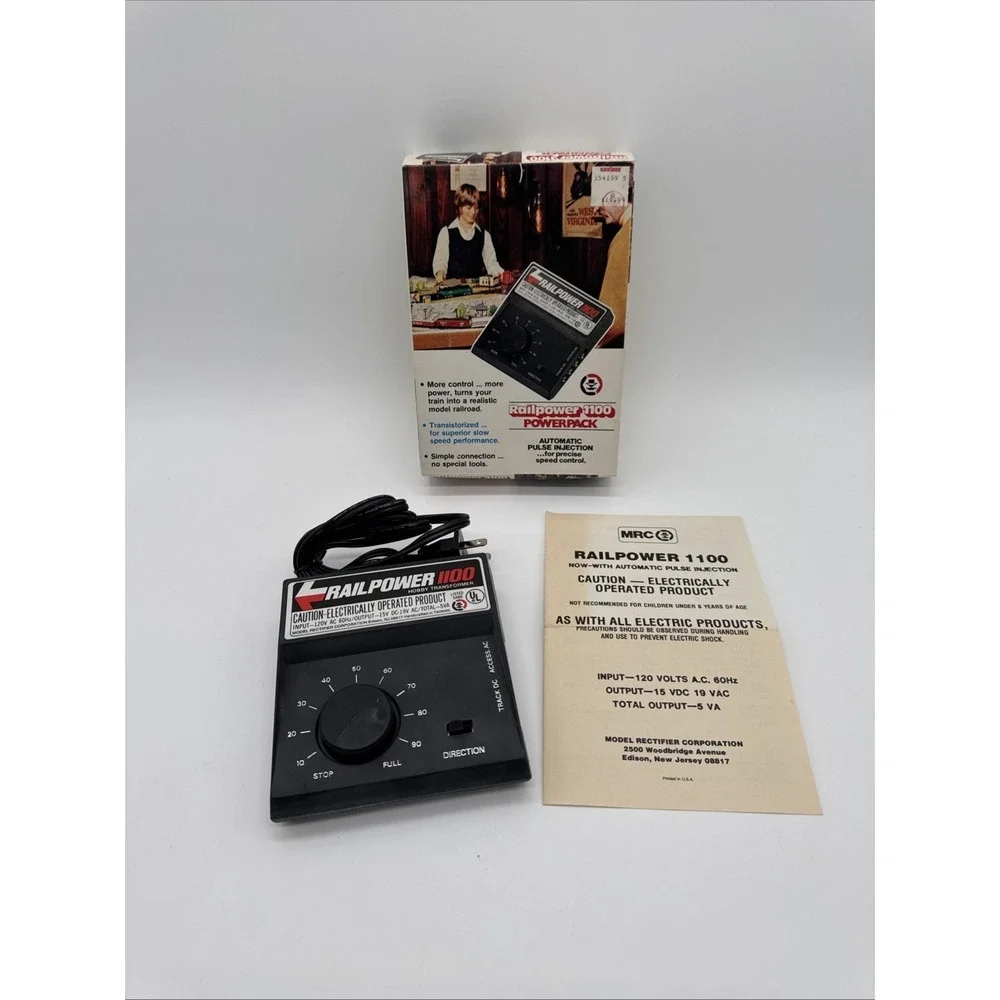 Railpower 1100 Hobby Transformer Powerpack for Model Railroad
